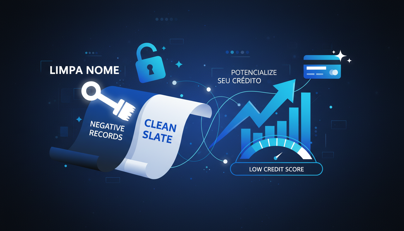 Especialista analisando relatório estratégico de crédito em escritório premium